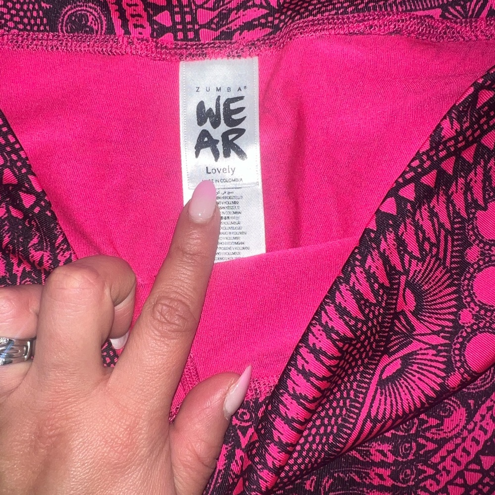 Zumba pink L leggings